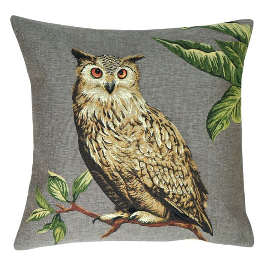 Zierkissen Gobelin Uhu auf Ast