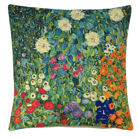 Klimt Flower Garden Kissenhülle – Gobelin 45x45 cm