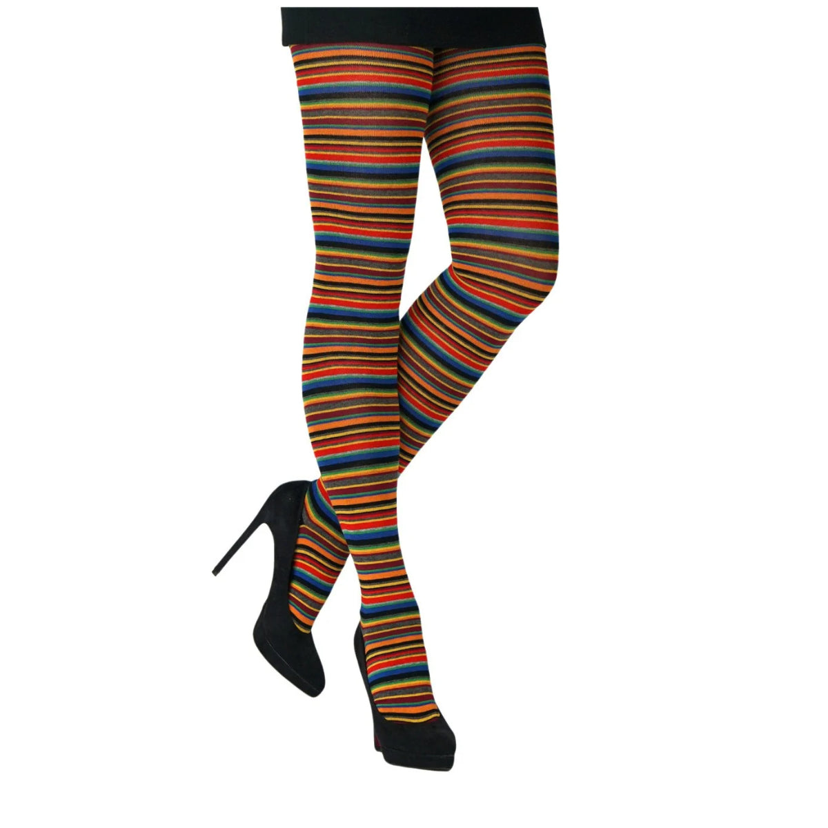 Crönert Strickstrumpfhose farbenfrohe Ringel