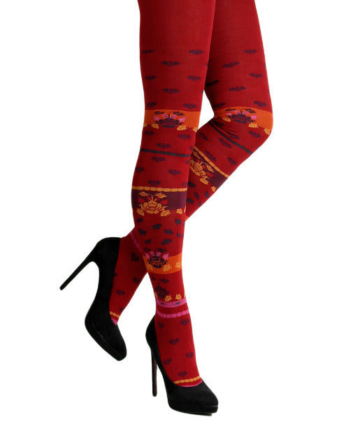 Strickstrumpfhose Crönert rot