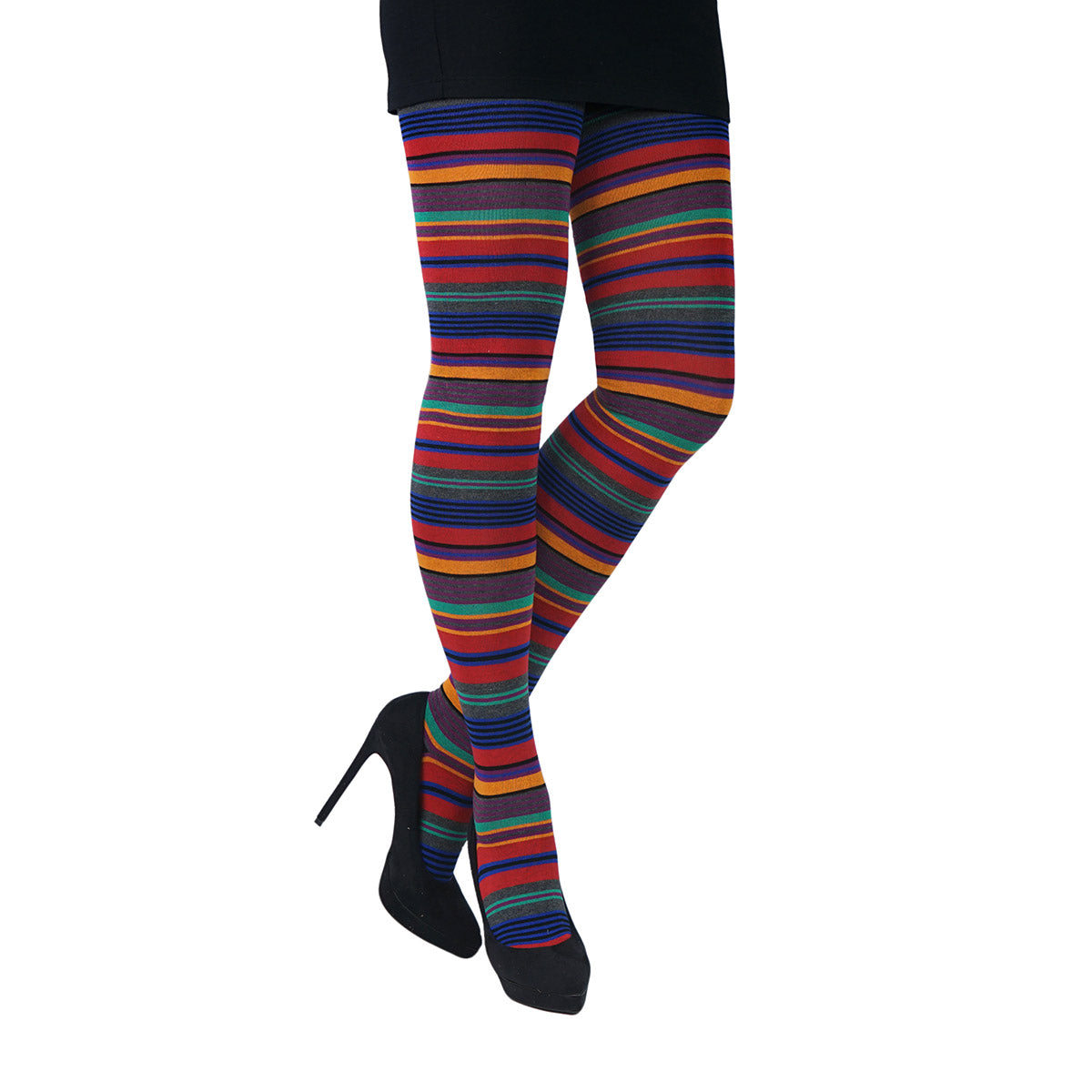 gestreifte Strickstrumpfhose von Crönert