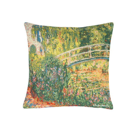Kissenhülle 33×33 – Die Brücke von Giverny nach Monet Gobelin