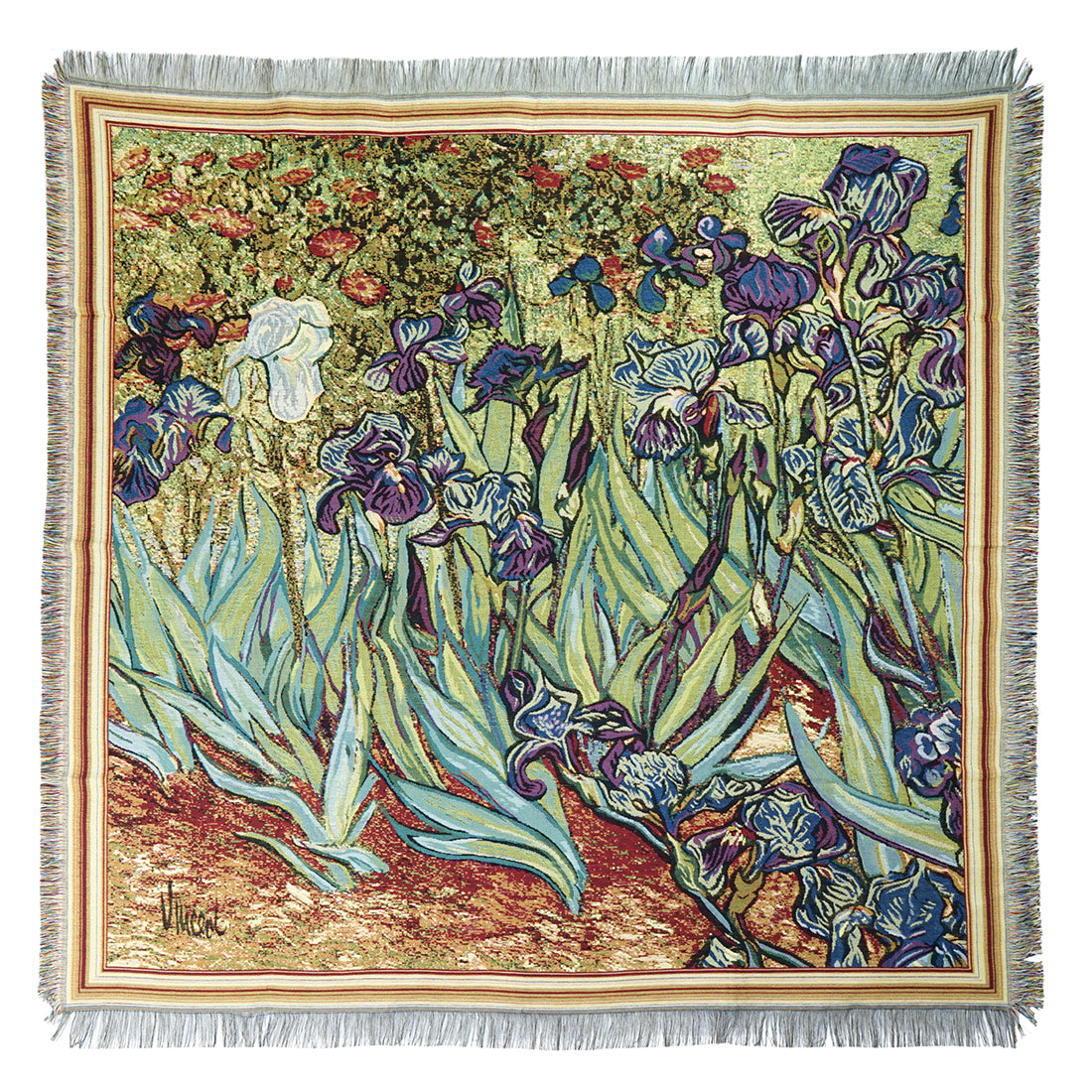 Gobelin Tischdecke Iris van Gogh 140 x 140 cm