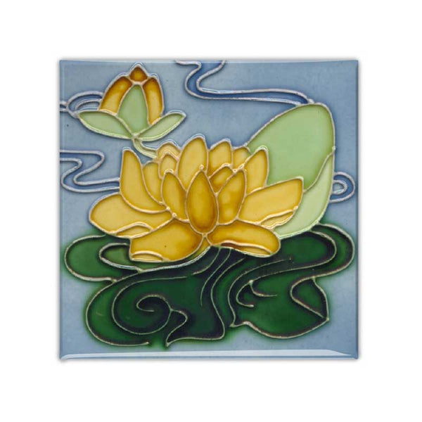 Magnet Art Nouveau Tile - Yellow Water Lily