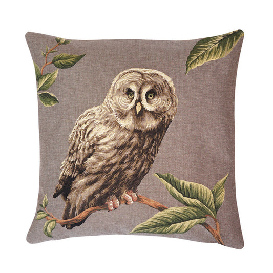 Gobelin Kissenhülle Eule auf Ast