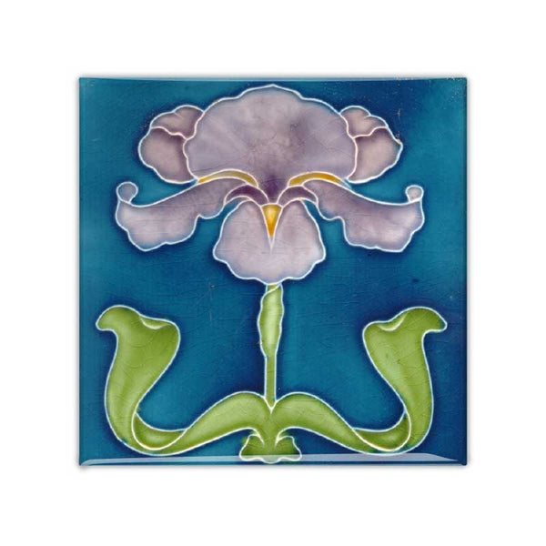 Magnet Art Nouveau Tile Purple Iris