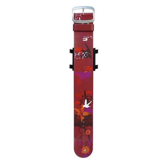 Stamps rotes Armband mit Kolibris und Blumen