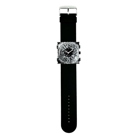 STAMPS komplette Uhr Zifferblatt Blow me auf schwarzem Armband