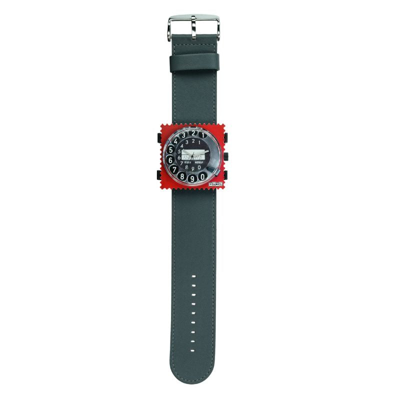STAMPS komplette Uhr Zifferblatt Call me mit grauem Armband