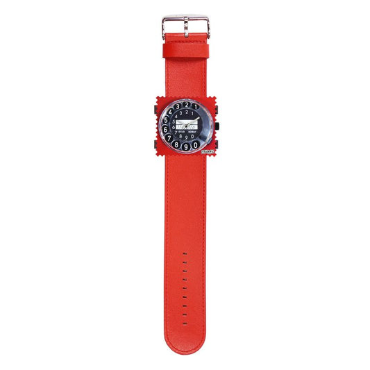 STAMPS komplette Uhr Zifferblatt Call me auf rotem Armband