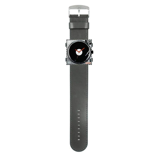 STAMPS komplette Uhr mit Zifferblatt Plattenspieler und Armband grau