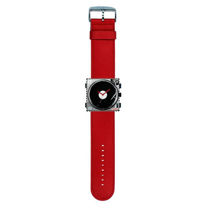 STAMPS komplette Uhr Zifferblatt Plattenspieler auf rote Armband