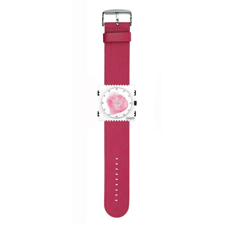 STAMPS komplette Uhr Diamond Blot auf pinkfarbenem Armband