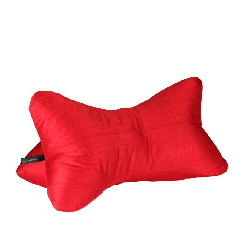 Leseknochen  Dupionseide  rot