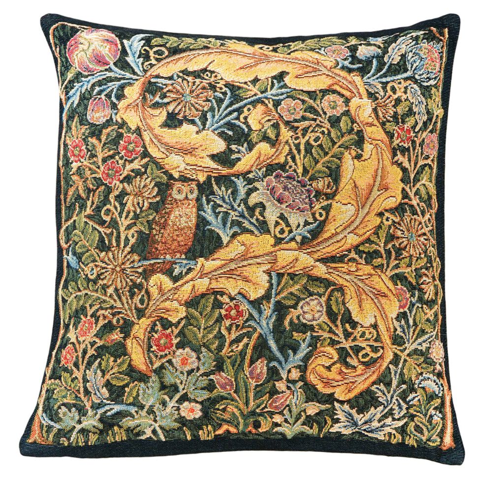 Kissenhülle Owl and Pigeon nach John Henry Dearle – Gobelindesign