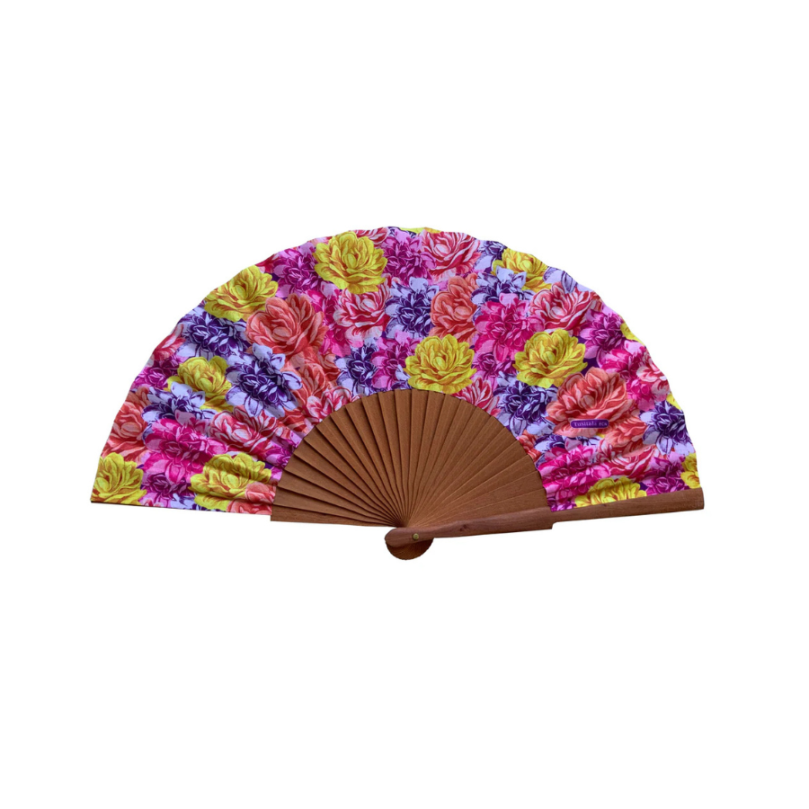 spanischer Fächer mit Blumenmuster