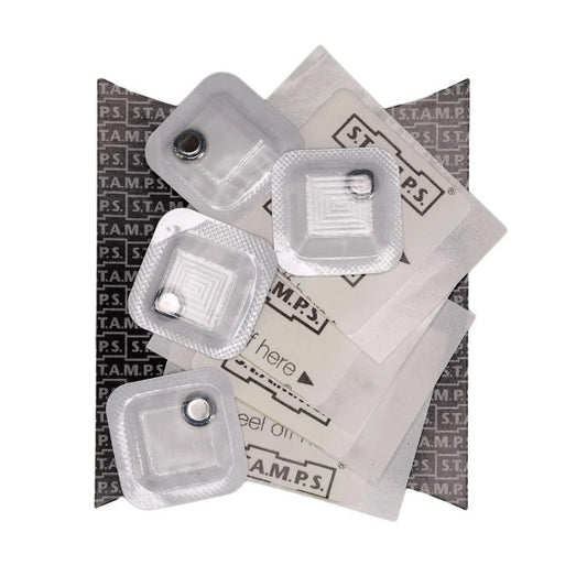 4 Batterien und 4 Sticker für Stamps Uhren