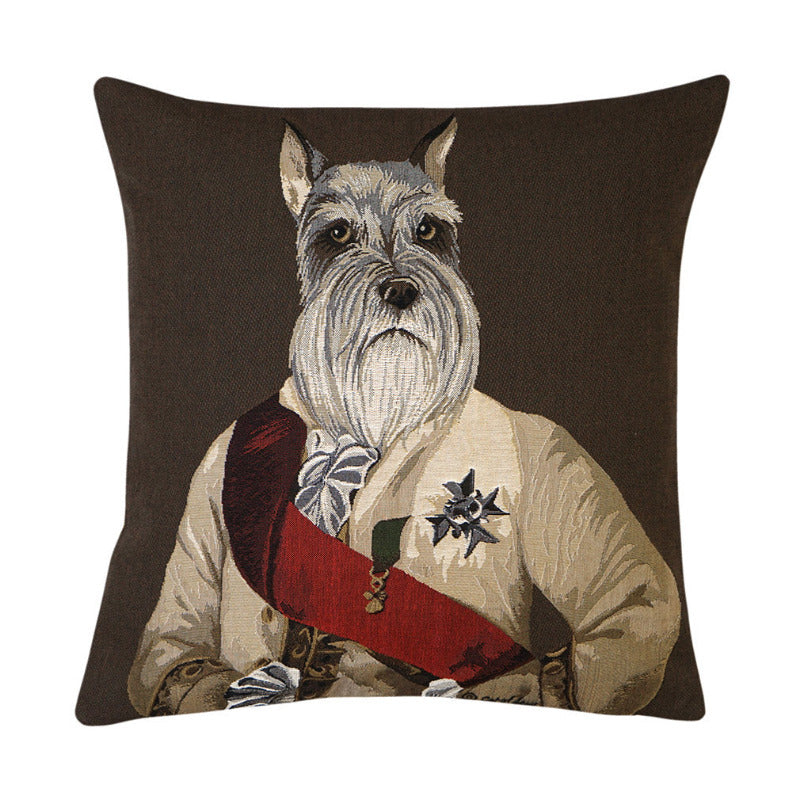 Gobelin Kissenhülle Schnauzer Uniform – 45×45 cm