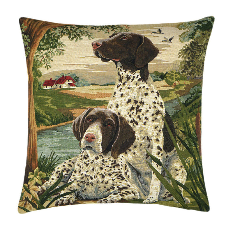 Gobelin Kissenhülle English Pointer am See – 45×45