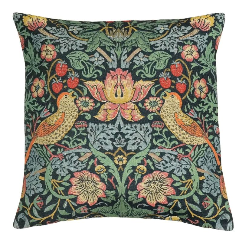 Kissenhülle „Erdbeerdiebe – Detail“ – Gobelin nach William Morris
