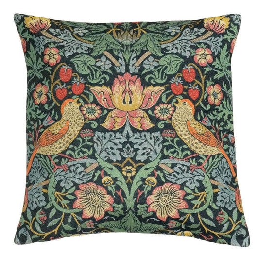 Kissenhülle „Erdbeerdiebe – Detail“ – Gobelin nach William Morris