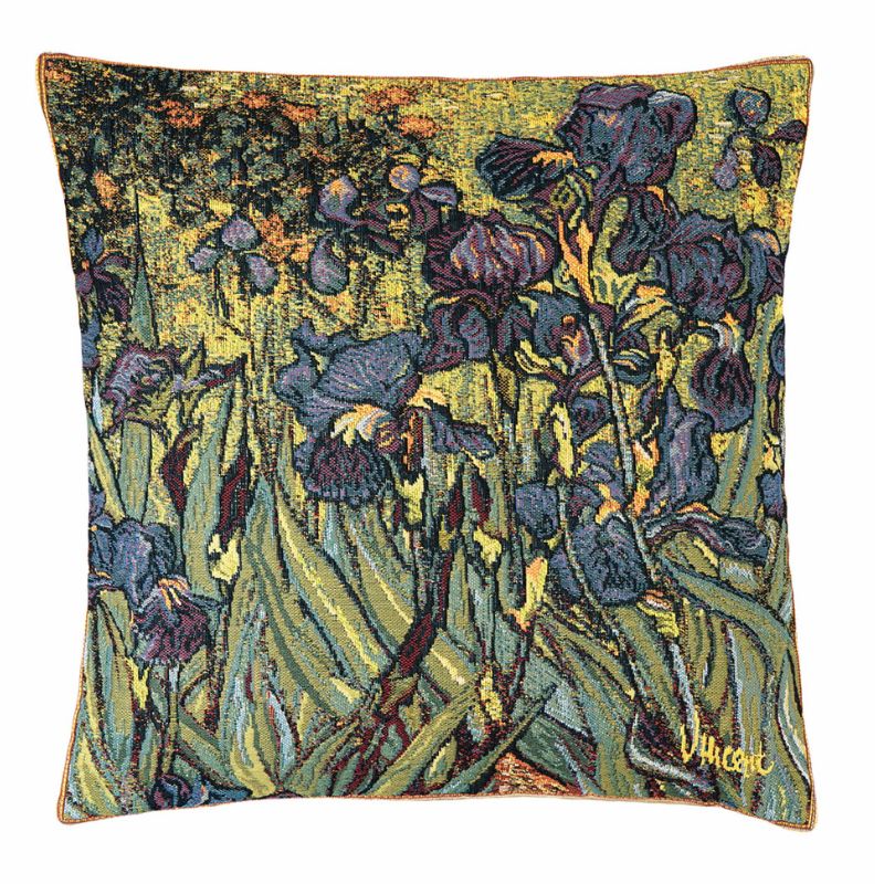 Gobelin Kissenhülle „Irises“ rechter Ausschnitt – Van Gogh 45x45 cm