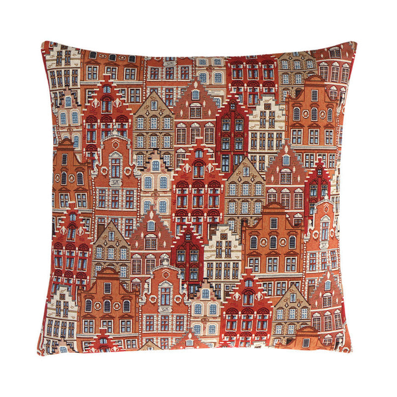 Gobelin Kissenhülle Brüssel Fenstergiebel Häuser 45x45 cm