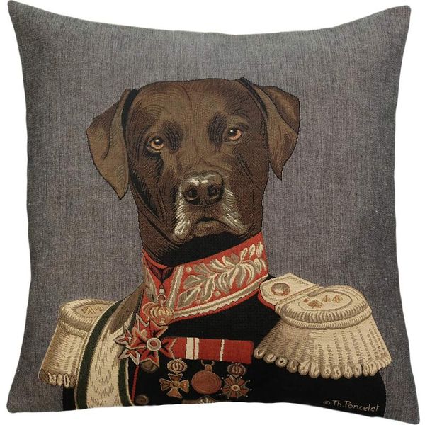 Gobelin Kissenhülle Hund Uniform – 45×45 cm