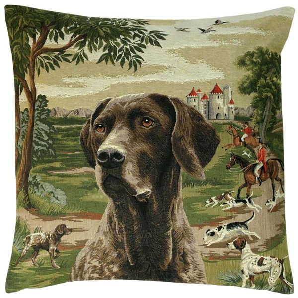 Gobelin Kissenhülle Jagd Hund Deutscher Kurzhaar – 45×45