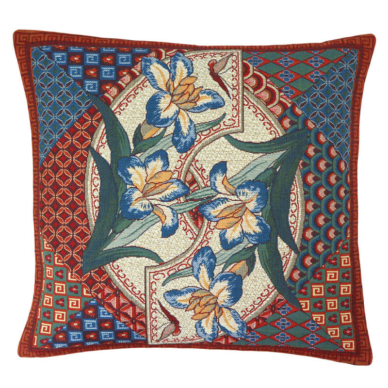 Kissenhülle Blaue Lilien French Botanical 45x45 cm