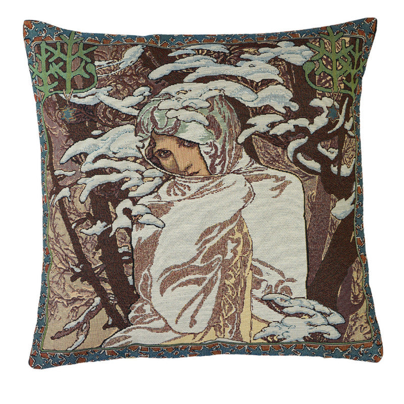 Gobelin Kissenhülle Der Winter Mucha 45x45