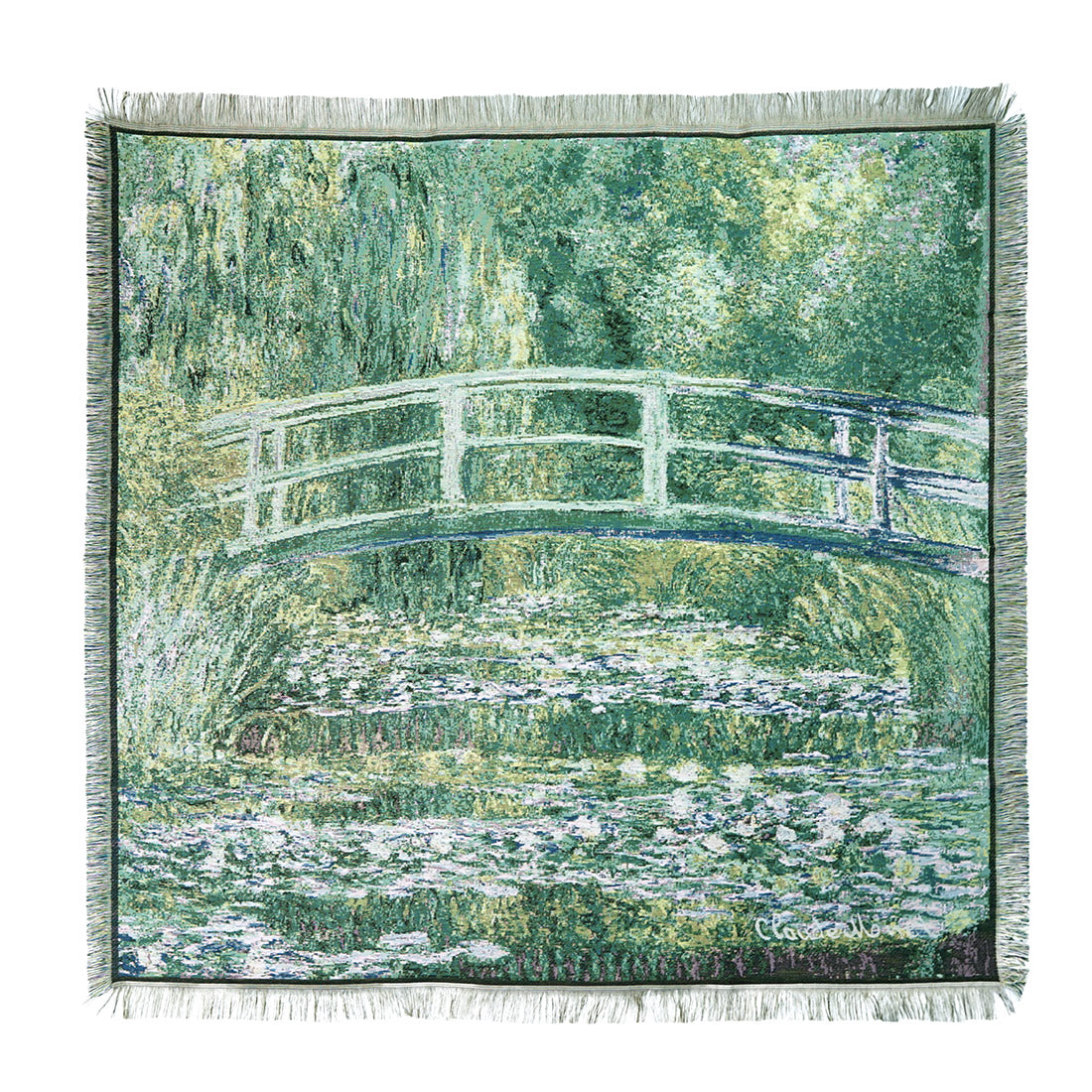 Gobelin Tischdecke Brücke von Giverny 140x140 cm
