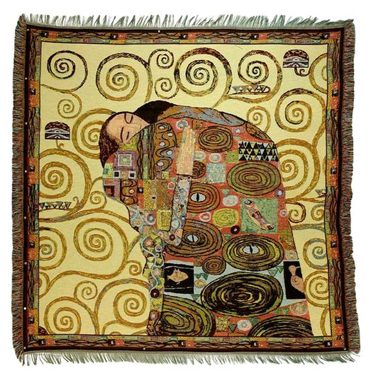 Gobelin Tischdecke Die Erfüllung Gustav Klimt 140x140