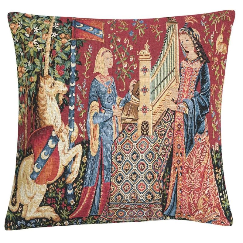 Gobelin Kissenhülle „Unicorn – The Hearing“ – 45×45 cm