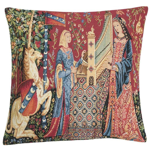 Gobelin Kissenhülle „Unicorn – The Hearing“ – 45×45 cm
