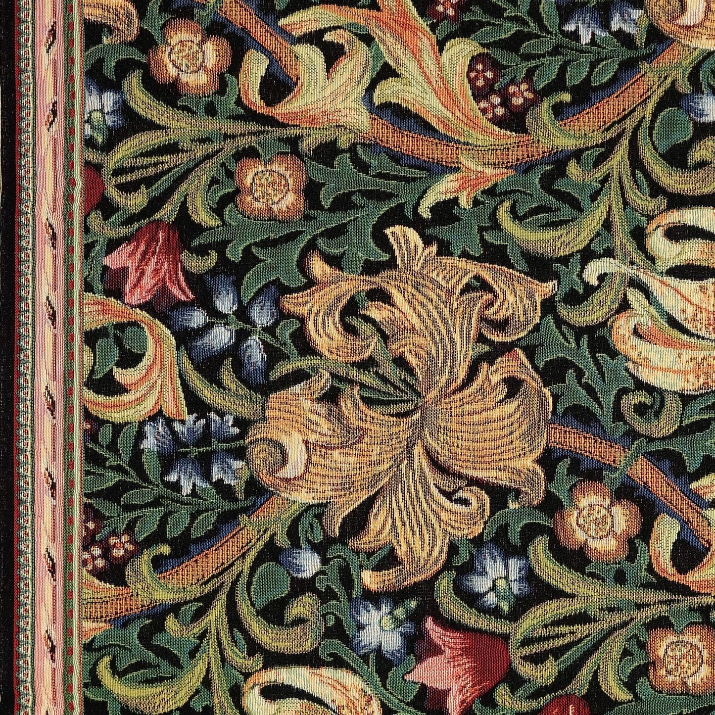 Gobelin Tischdecke Golden Lily nach William Morris 150 x 150