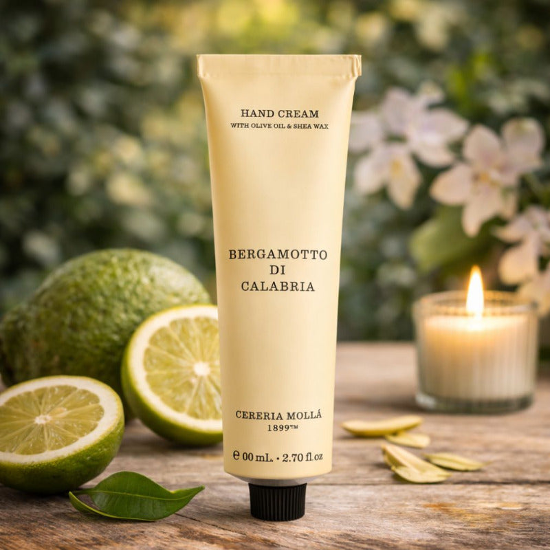 Molla Handcreme mit Bergamotte und Kerze