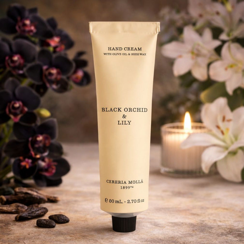Molla Handcreme mit schwarzen Orchideen