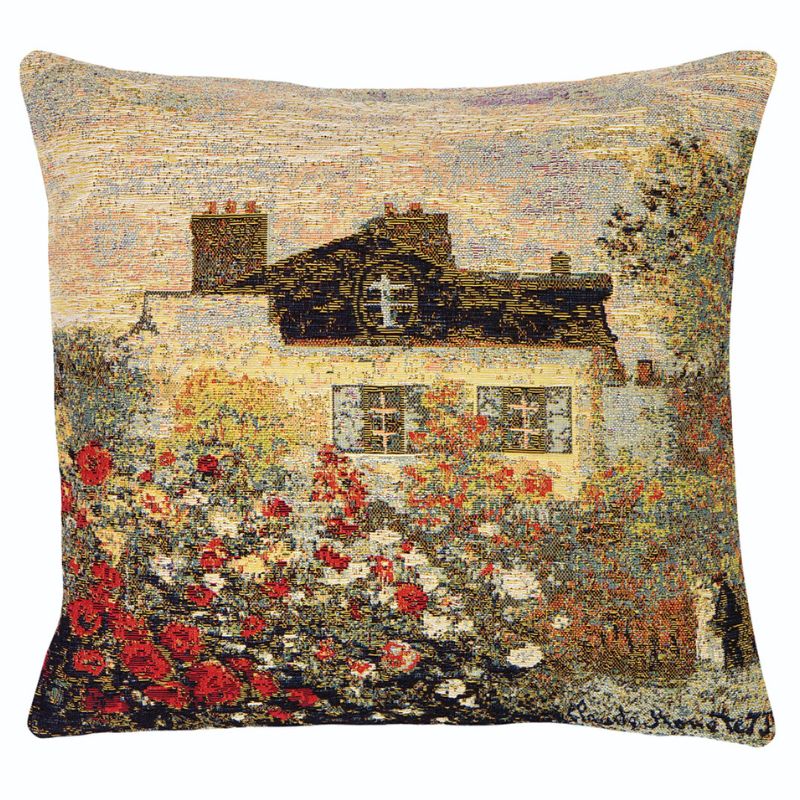 Gobelin Kissenhülle Haus des Malers – Monet Kunstmotiv 45x45