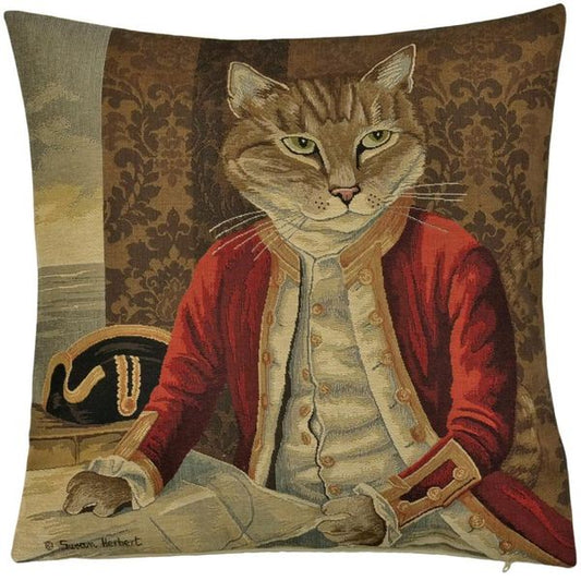 Gobelin Kissenhülle Kater Admiral – 45×45 cm
