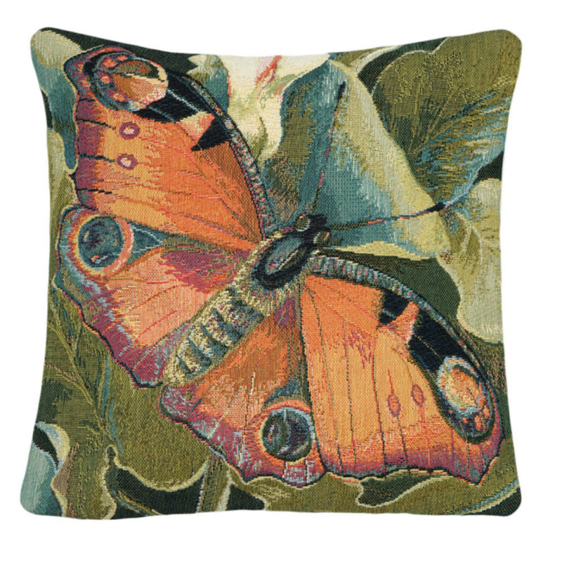 Kissenhülle Schmetterling Blätter 33x33 Gobelin
