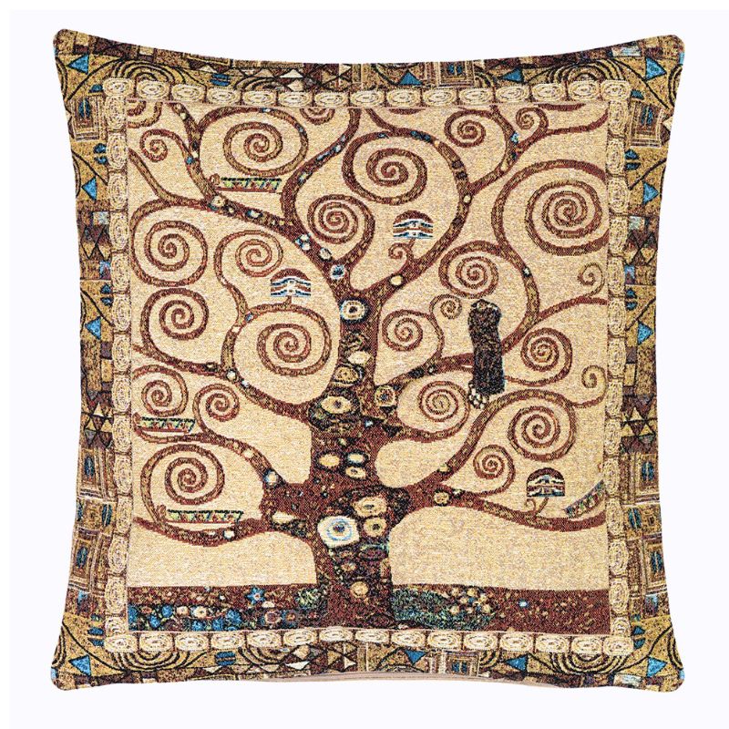 Klimt Kissenhülle „Der Lebensbaum“ – Gobelin 45x45 cm