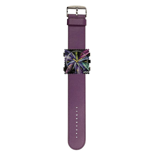 STAMPS komplette Uhr Zifferblatt Magic Blossom mit violettem Armband