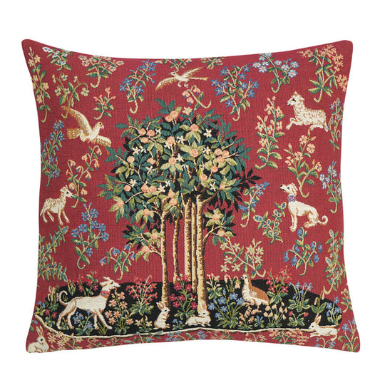 Gobelin Kissenhülle Orangenbaum – Lady and the Unicorn, 45×45 cm