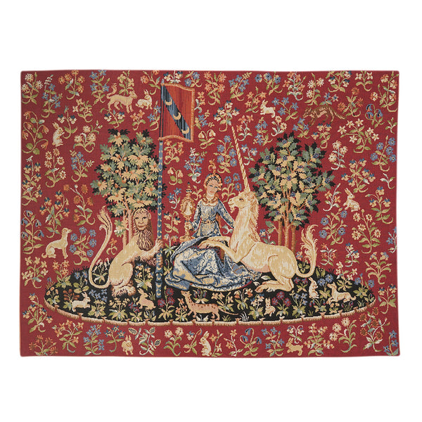 Belgian Tapestries gewebter Wandbehang Gobelin Unicorn - The View