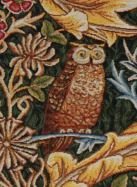 Belgian Tapestries gewebter Wandbehang Gobelin Owl and Pigeon