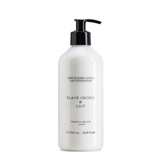 weißer Pumpspender für Körperlotion Black Orchid Lily