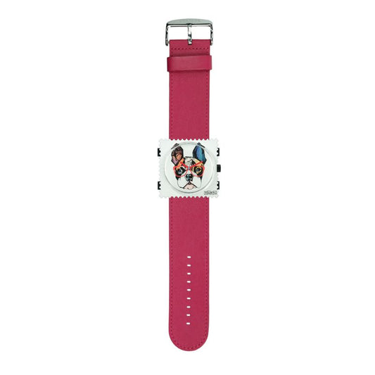 STAMPS komplette Uhr  Mr. Dog auf Armband Pink