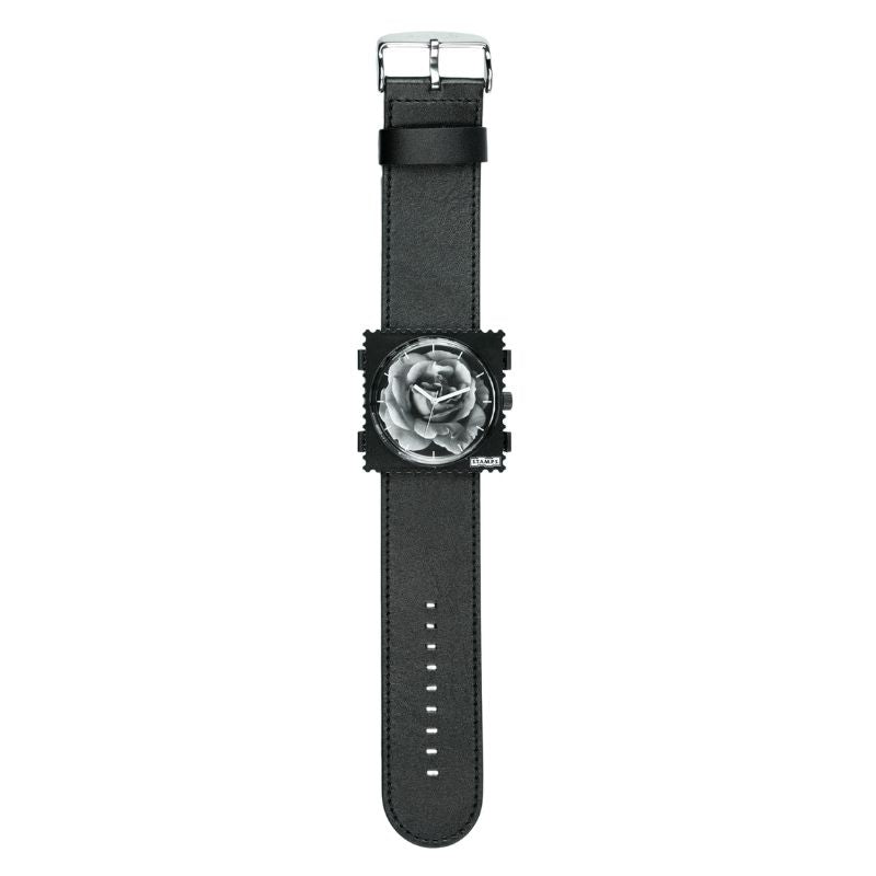 STAMPS komplette Uhr Zifferblatt Mystic Garden auf Armband schwarz