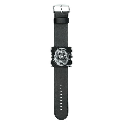 STAMPS komplette Uhr Zifferblatt Mystic Garden auf Armband schwarz